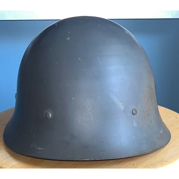 Swedish Helmet M26 Gray Steel Combat Helmet Liner Strap Military Surplus Vintage - Picture 2 of 12